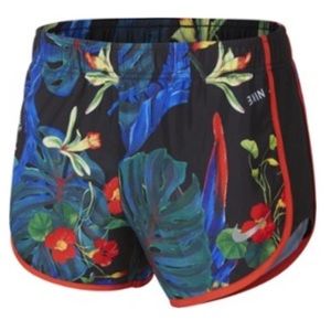 nike tempo floral shorts